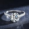 MODIAN Clear 3ct CZ Stone Ring 925 Sterling Silver Crown Rings for Women Wedding Engagement Statement Fine Jewelry