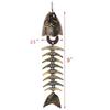 2PCS Fish Windchime,Fish Skeleton Windchime,Fish Bone Cast Iron Wind Chimes Vintage Metal Wind Chimes Outdoor Soothing Dura