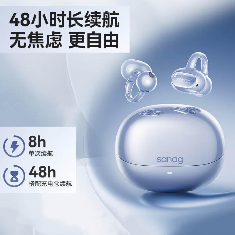 SANAG S8S AiMax Wireless Open-Ear Clip Bluetooth Sports Earphones