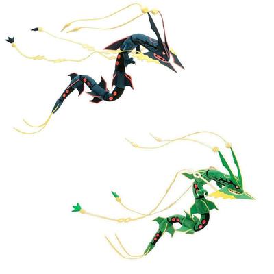 PKM Mega Rayquaza Plüschpuppenspielzeug Schwert und Schild Weiches Plüschspielzeug für Kinder