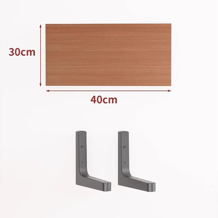 Paint-Free Floating Wall Shelf: Wooden Wall-Mounted Bookshelf and Storage Plank