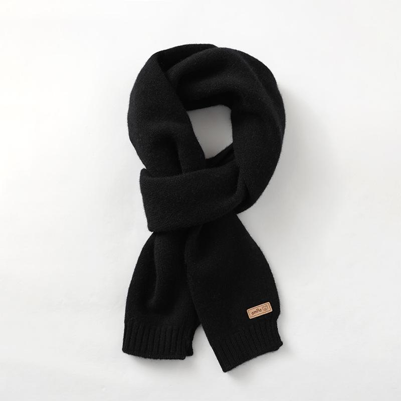 Dziecięcy szalik z dzianiny 100% wełny, uniwersalny komin w stylu koreańskim dla chłopców i dziewcząt, idealny na jesień/zimę.