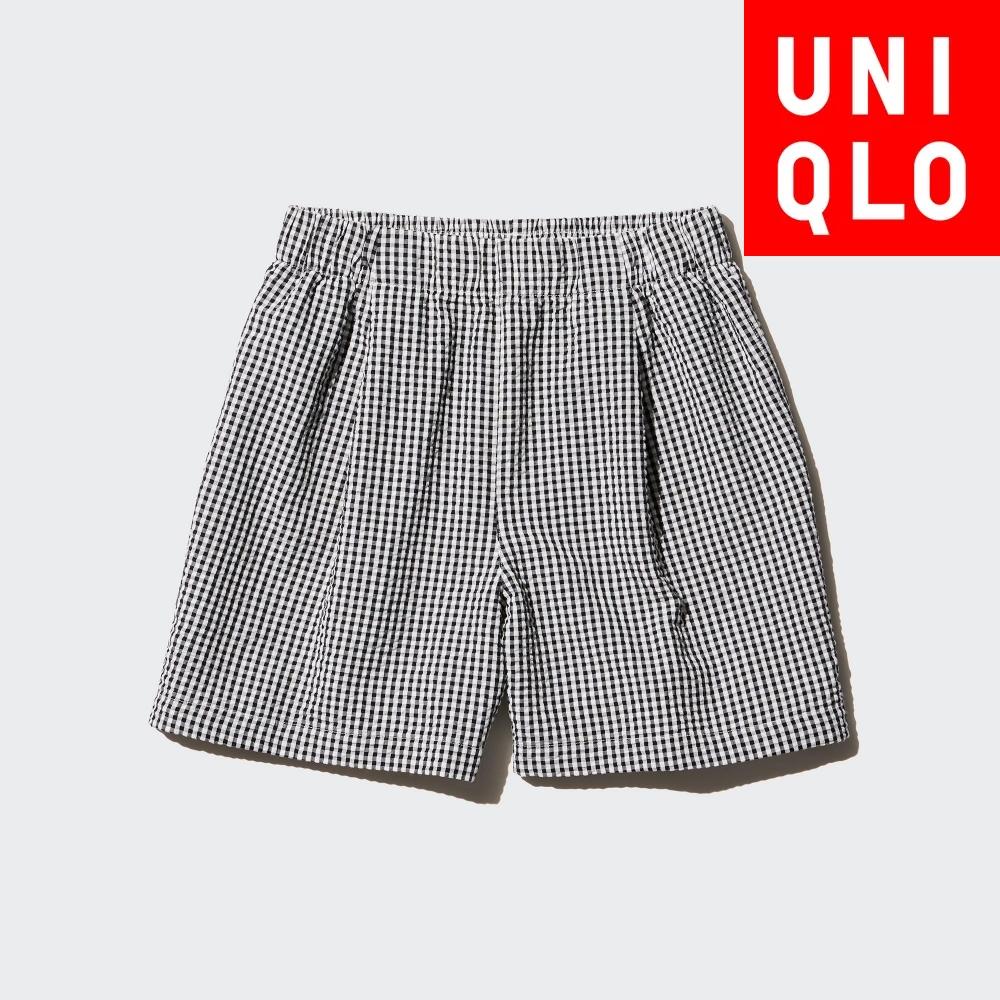 

Легкие короткие брюки из сирсакера UNIQLO в клетку