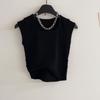 Honey J Square Neck Shirring Cap Sleeve Knit  3 Colors 