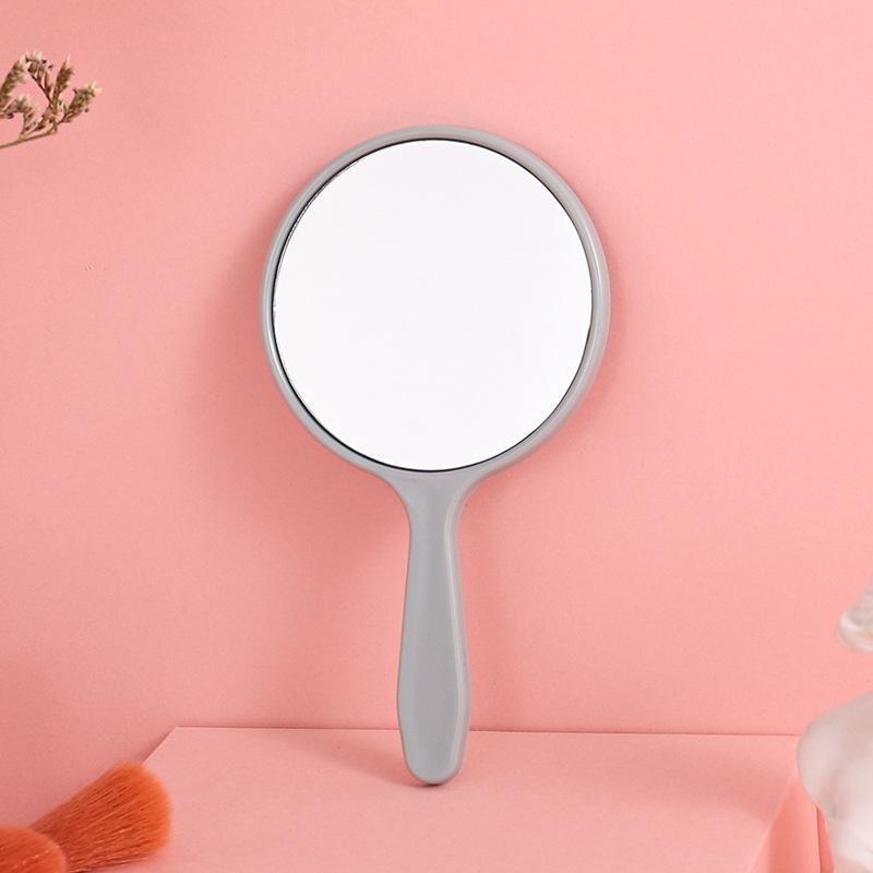 Custom Logo Mini Handheld Makeup Mirror - Portable Pocket Size 5.5*10 cm Round Mirror синий