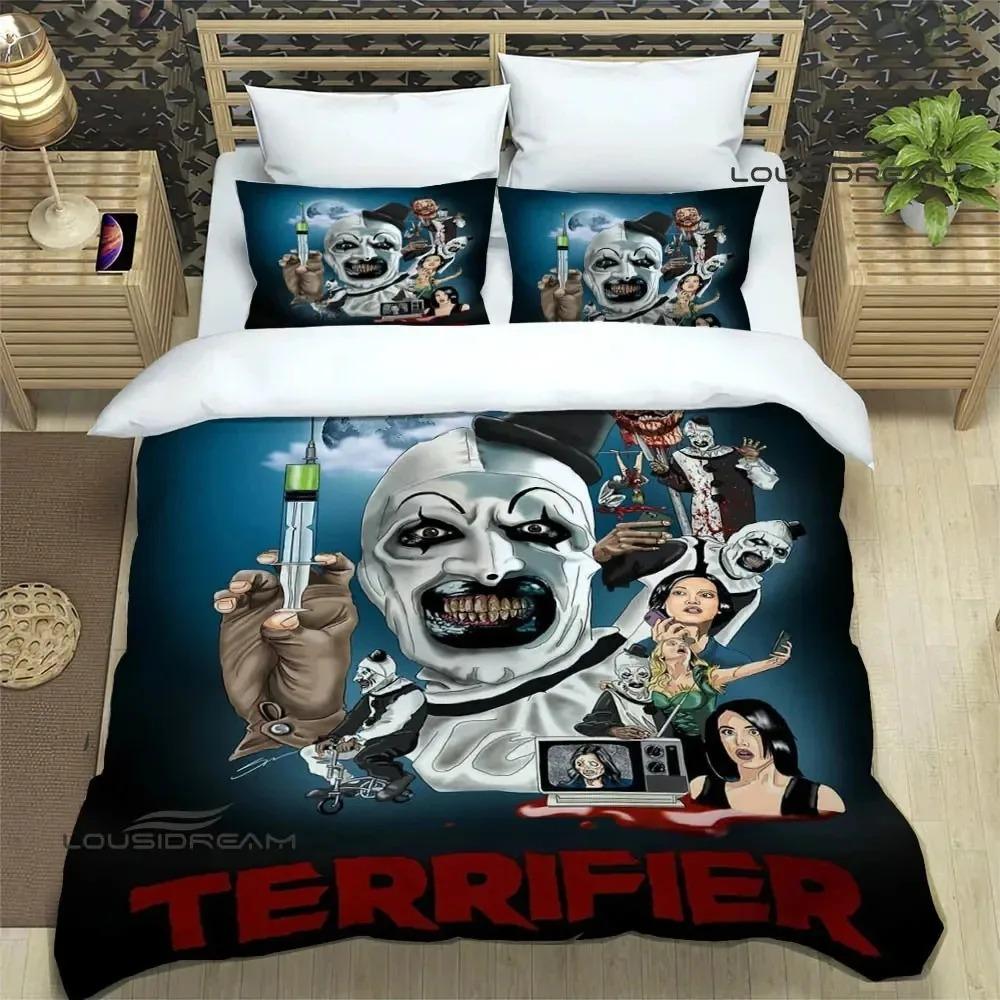 Terrifier Horror Printed Bedding Sets Exquisite Bed Supplies Set Duvet Cover Bed Comforter Set Bedding Set Luxury Birthday Gift