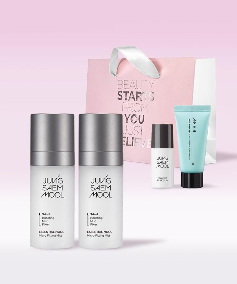 Essential Water Micro Fitting Mist 55ml x 2 (Water Toner 15ml + Deep Cleansing Foam 15ml)