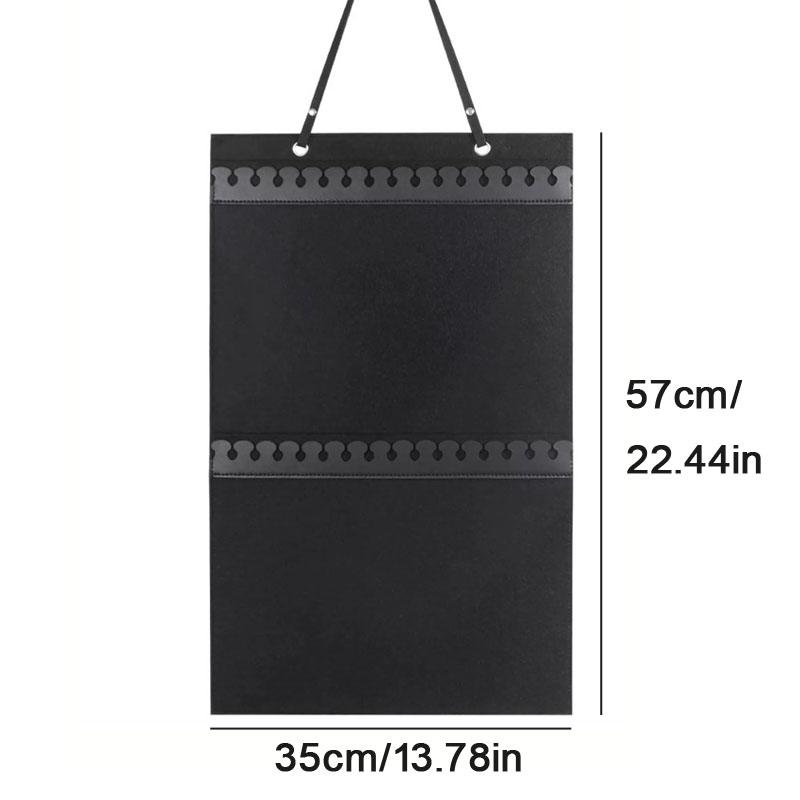 

Войлочный подвесной органайзер для ювелирных изделий, держатель для ожерелий, вешалка для хранения, ЧЕРНЫЙ 1PC