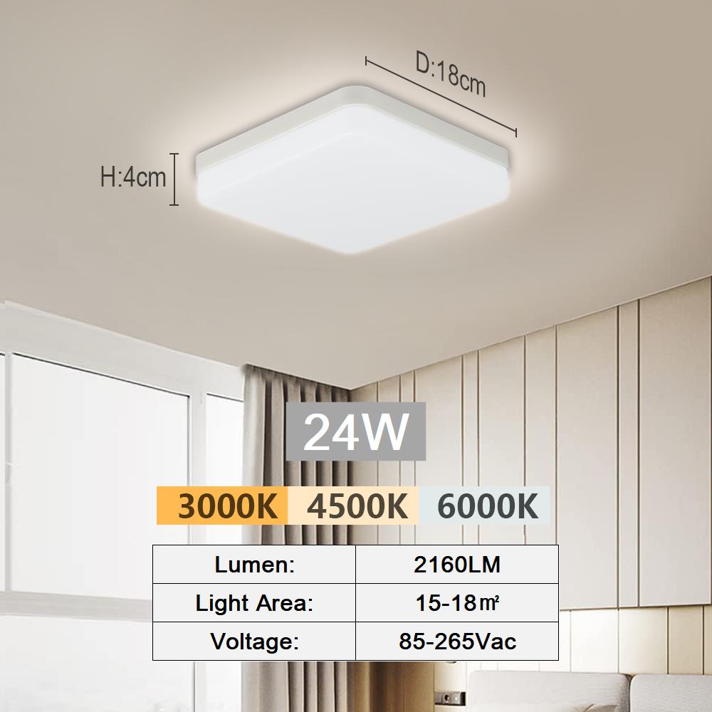 New 0.9inch Ultrathin Led Ceiling Light 20inch Large Ceiling Lamp Smart APP Brightness Dimmable For Living Room Bedroom Lighting