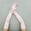 Extended ceremonial gloves satin stretch satin gloves retro party cosplay ladies gloves fashion wedding gloves