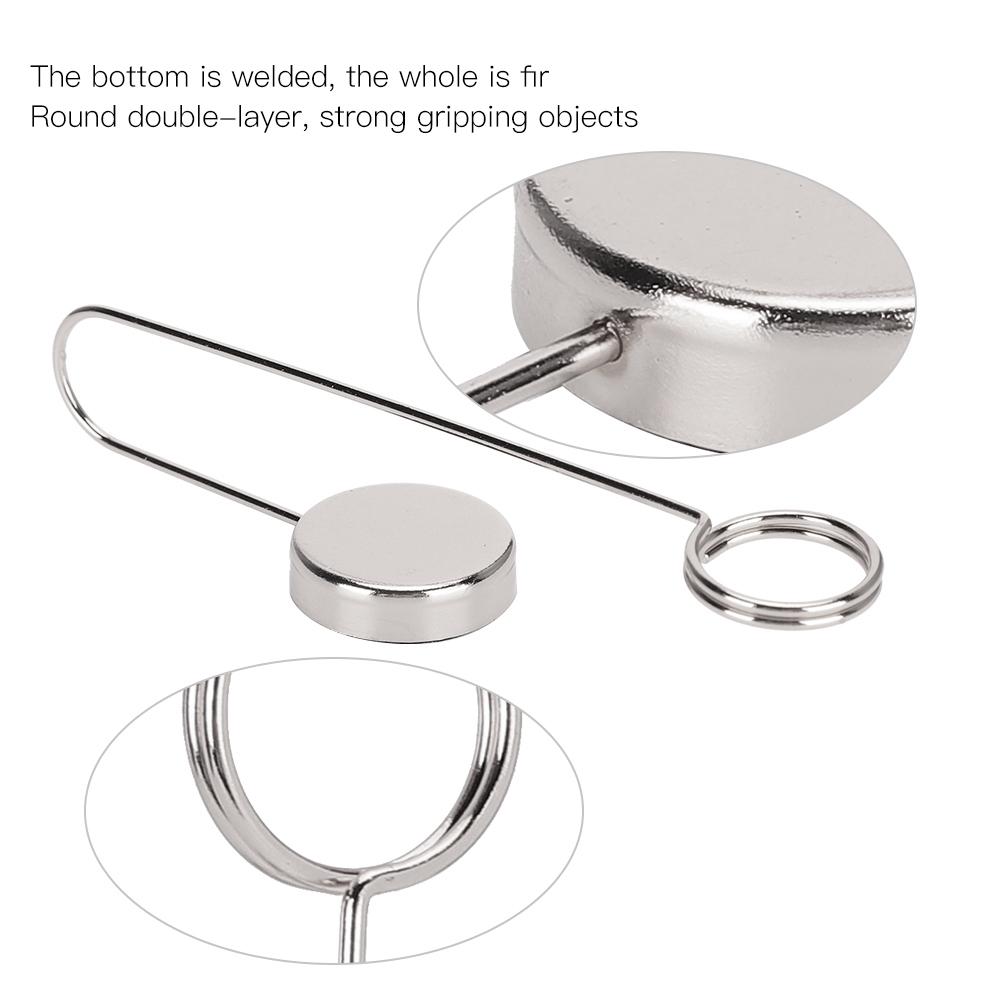 2Pcs Picture Hanging Clips Metal Double-Sided Adhesive Wall Stickers Message Clip(Silver )