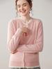 Autumn/Winter New Style Women's 100% Cashmere Knitted Two-Piece Look Cardigan Sweater