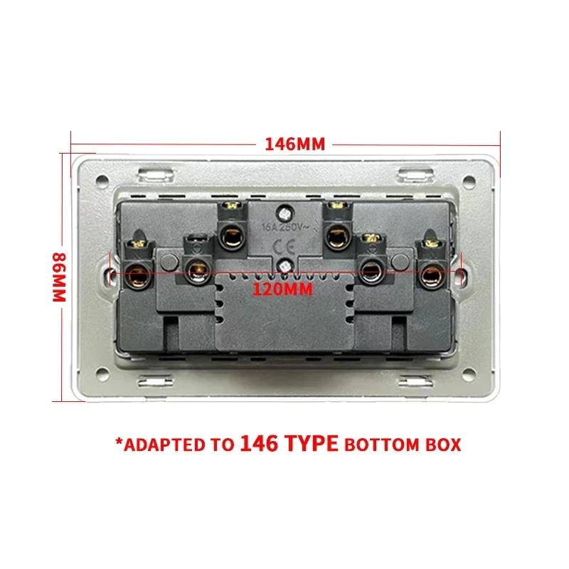 Black Wall Switch EU RU Vintage Flame Retardant Panel 1 Gang 1 Way Wall Rocker Switch On/Off 16A AC 250V Russian Socket