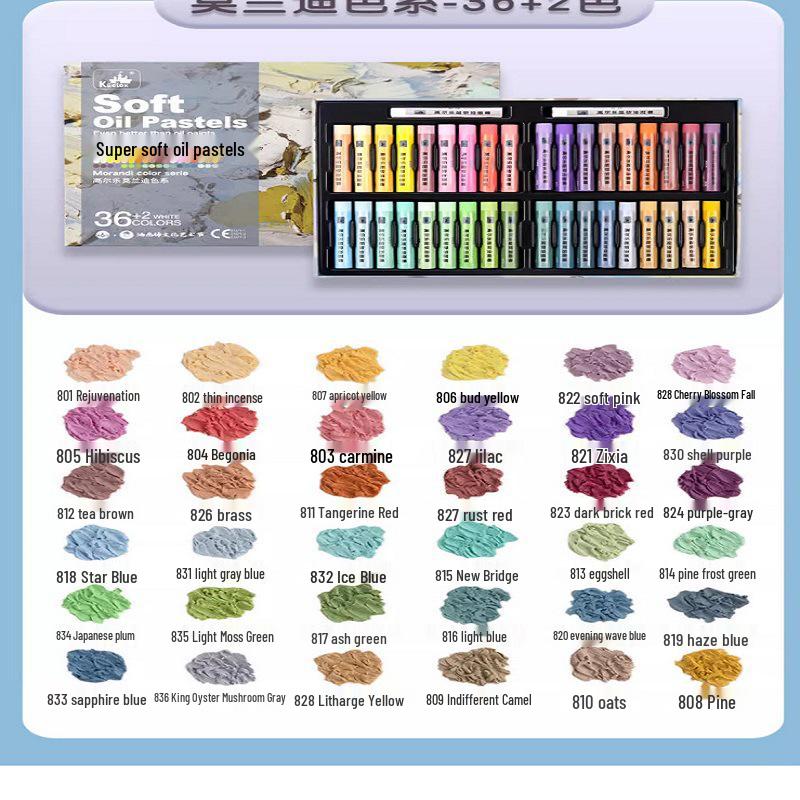 Gaole Super Soft Oil Pastels - Heavy, Iridescent Sticks for Kids: Available In 12, 24, or 36 Colors