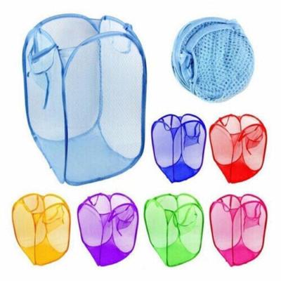 Laundry Bag Pop Up Washing Foldable Laundry Basket Bag Mesh Hamper Storage UK