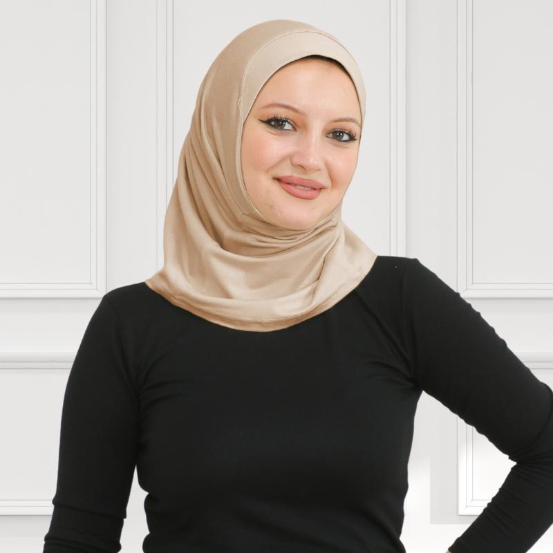 Sportovní instantní hidžáb pro ženy, muslimský bavlněný turban, měkká pokrývka hlavy, hidžáby připravené k nošení, modlitební oděv, islámské oblečení