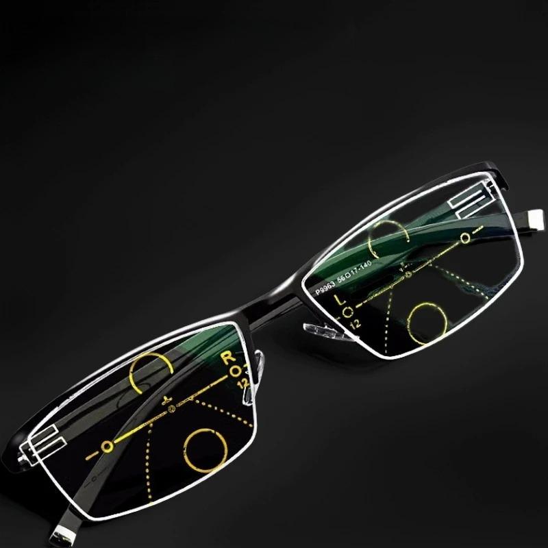 Intelligent Progressive Reading Glasses For Men Women Near And Dual-Use Anti Blue Light Automatic Adjustment Eyewear