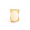 SHIXIN 5 Colors Luxury Elliptical Acrylic Chunky Open Rings for Women Vintage Geometric Golden Adjustable Wide Knuckle Ring Gift