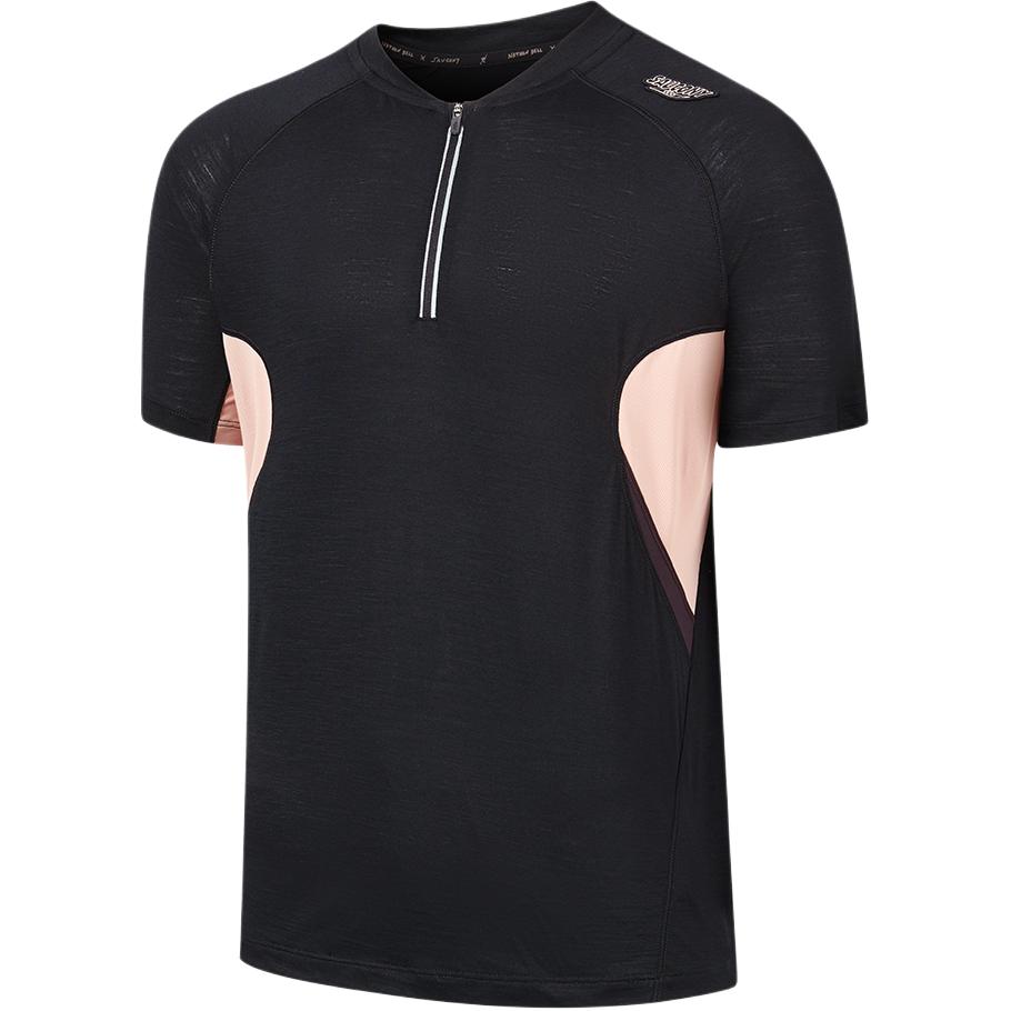

Saucony Nathan Bell Series Fashion Simple Pullover Versatile Short Sleeve T-Shirt Unisex Tops Black SA2259ST42C-BK001 M