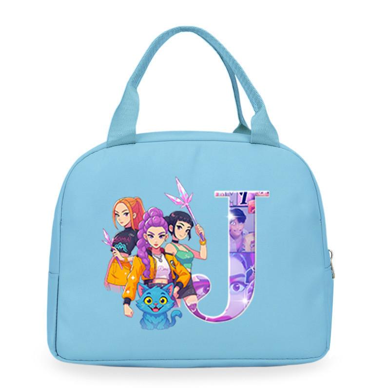 Kinderen Meisjes Kpop Rumi Zoey Mira Derpy Sajaboys Bedrukt Student Waterdicht Maaltijd Lunchbox Tas Casual Handtas