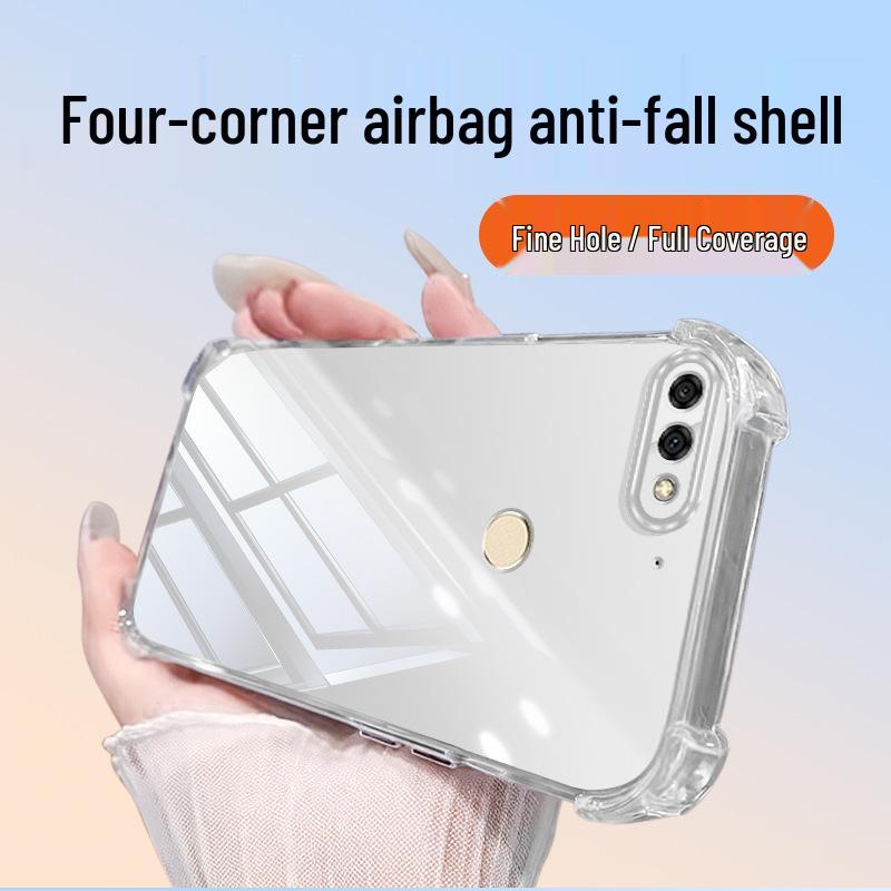 

Transparent TPU Phone Case for Huawei Enjoy 7c and 8, Airbag Corner Drop Protection, Full Coverage. Huawei Enjoy 7c прозрачный