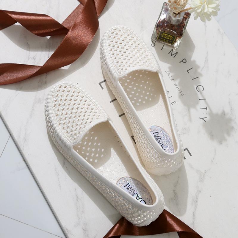 

Youanmei 2 nurse shoes hollow cool slippers bag head work sandals women s solid color mother shoes beach hole shoes size 36 (inner length of shoe 22.5cm ) белый