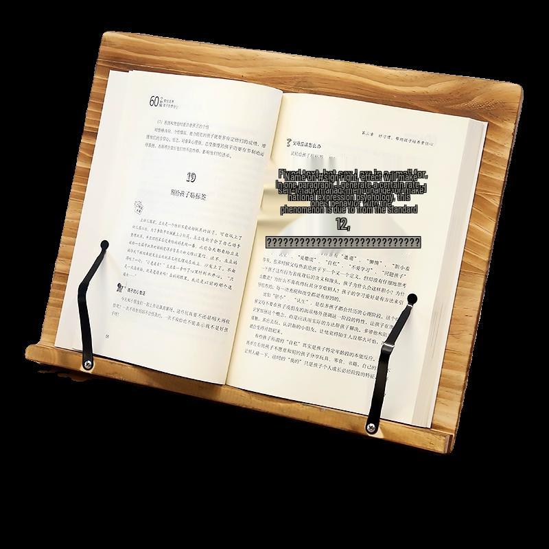 Adjustable Solid Wood Reading Rack for Students & Adults