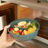 Double Layer Round Lunch Box Compartments Food  Storage Container Snack Box Salad Box  School