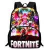 15 Inch Fortnite Cartoon Backpack Unisex for Boys Girls with Front Pocket Lightweight Student School Bookbag Large Capacity