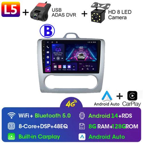 Carplay 4G 2din Android 13 Car Radio for Ford Focus Exi AT 2004-2011 Auto Multimedia Video Player Autoradio Audio Navigation GPS