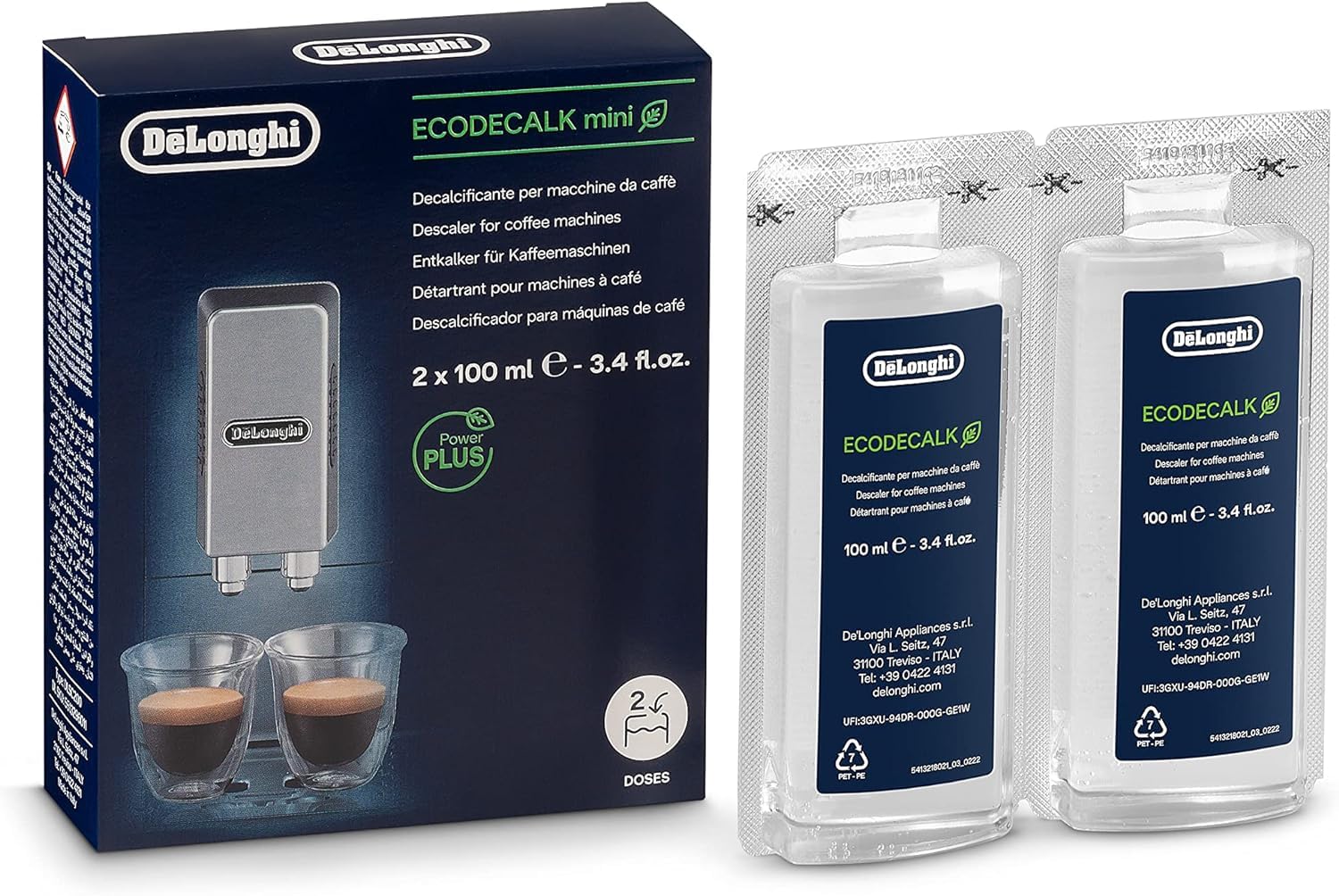 

Средство для удаления накипи deLonghi Natural Descaler для кофемашин 100 мл x 2 бутылки deLonghi Natural Descaler [продукт]