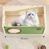 Ventilated Cat Shelter Double Layer Cat Sleep House Semi Enclosed Cat Bed  for Small Cat Dog