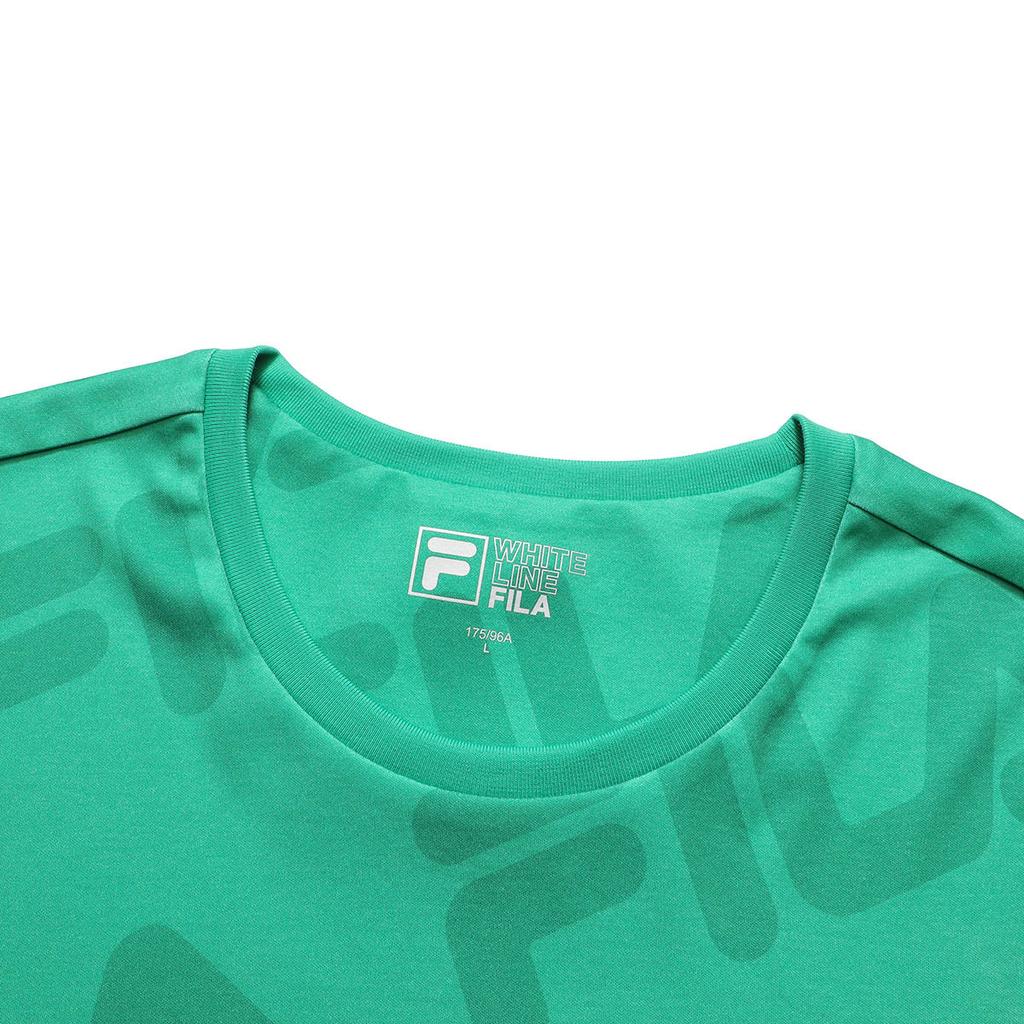 FILA American Vintage Tie-Dye Effect Letter Logo Print Crew Neck Pullover Short Sleeve T-Shirt Men Tops Green F11M128162F-ZA
