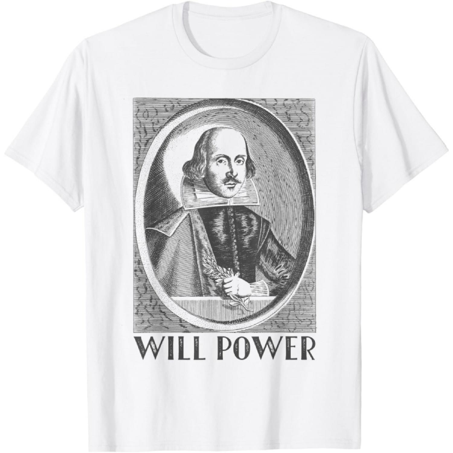 Футболка «Сила воли Уильяма Шекспира» XXXXXL белый