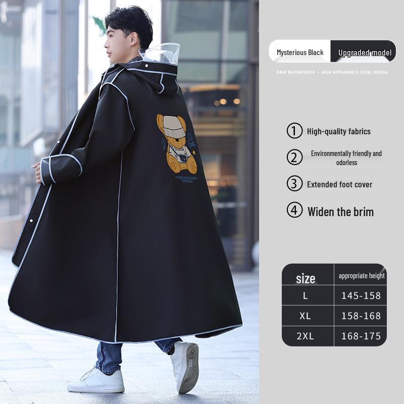 2024 Women's Electric Car Full-Body Long Rainproof Raincoat