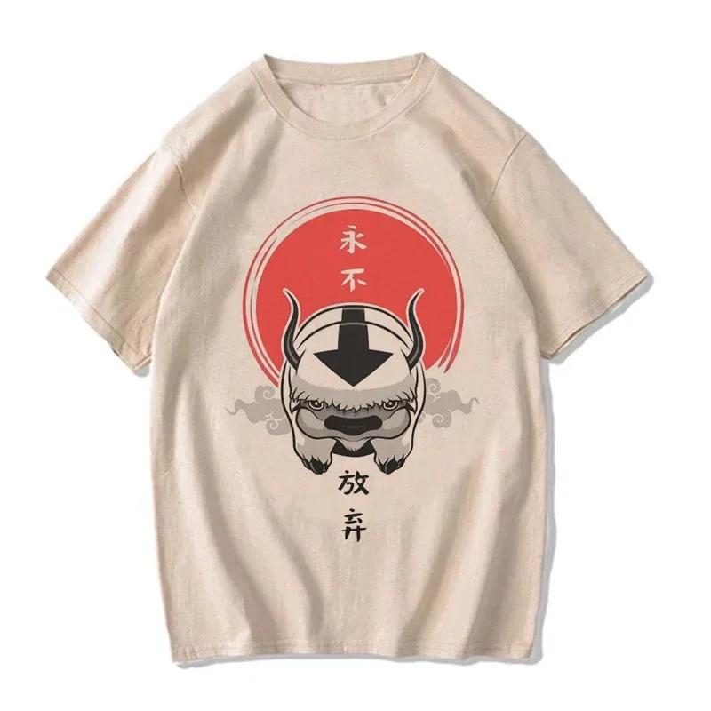 Avatar The Last Airbender Tee Shirt Appa Yip Harajuku EU Size Tshirt Fashion Mange T-shirt Y2k Streetwear Hip Hop Vintage Tops