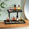 Large Capacity Double Layer Vanity Tray Rectangular Cosmetics Storage Rack Dresser Tray  Entryway