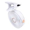 Small Desk Fan with Clamp 5 Speed Settings 3 Brightness Levels 720 Degree Rotation Rechargeable Office Desk Fan Light