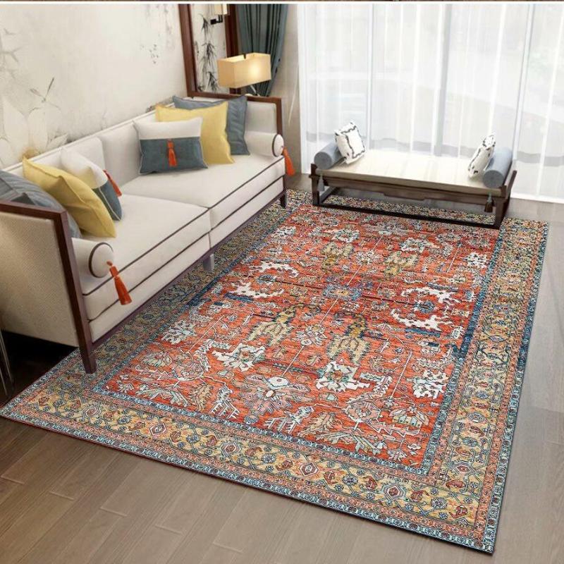 Light Color Retro Carpets for Living Room Original Kids Bedroom Carpets Large Size Entrance Rugs Room Decor Table Floor Mats
