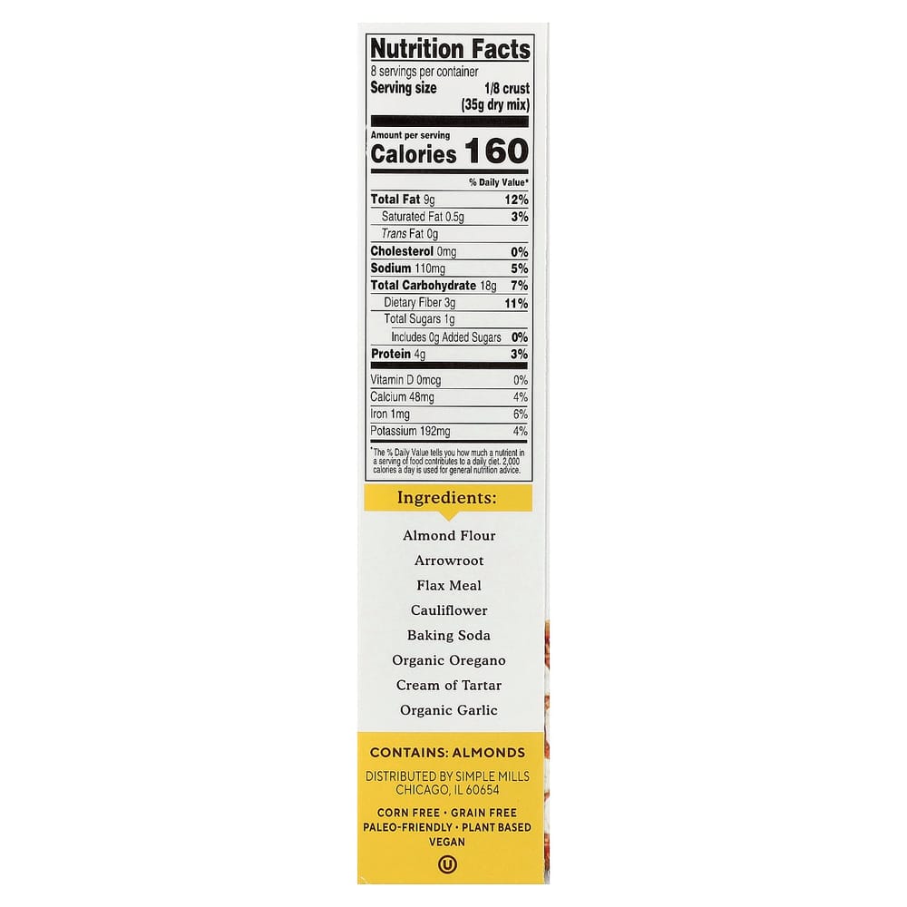Simple Mills Almond Flour Baking Mix Pizza Dough 277g (9.8oz)