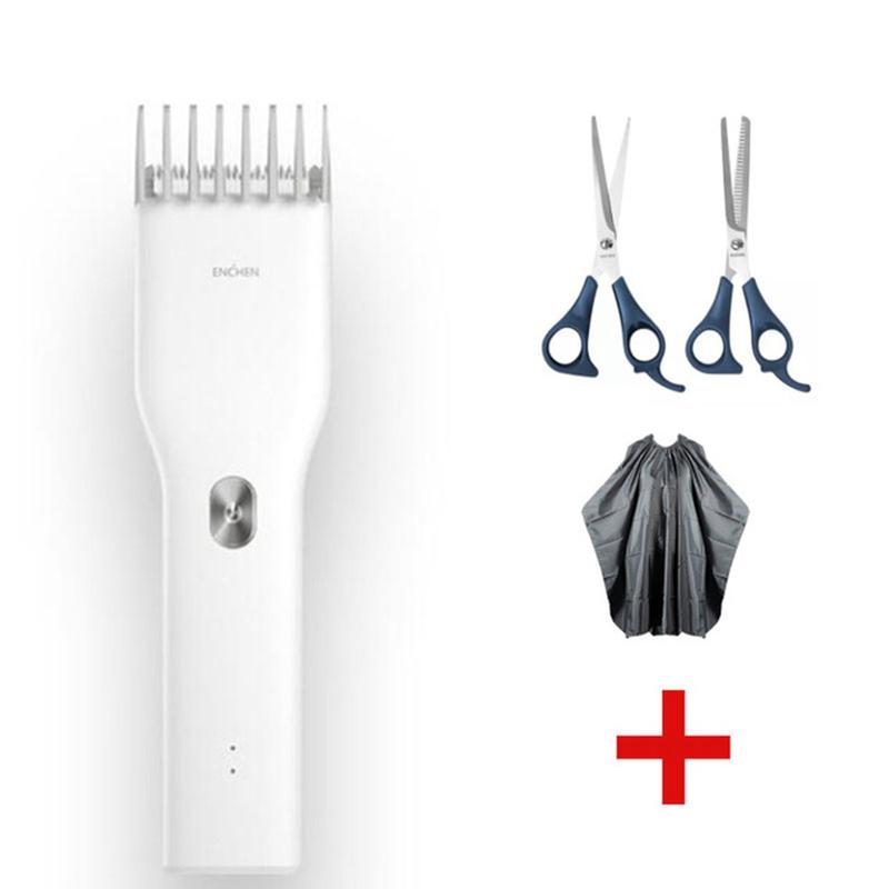 Xiaomi ENCHEN Boost Tragbarer elektrischer USB-Haarschneider mit zwei Geschwindigkeiten, Keramikschneider, schnelles Aufladen der Haare