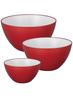 CB JAPAN Bowls 14cm 18cm Set of 3 Deep Bowl for Easy Microwave and Dishwasher Atomic Heat-Resistant [Tomato] / / 20cm, Sizes, Mixing, Safe,