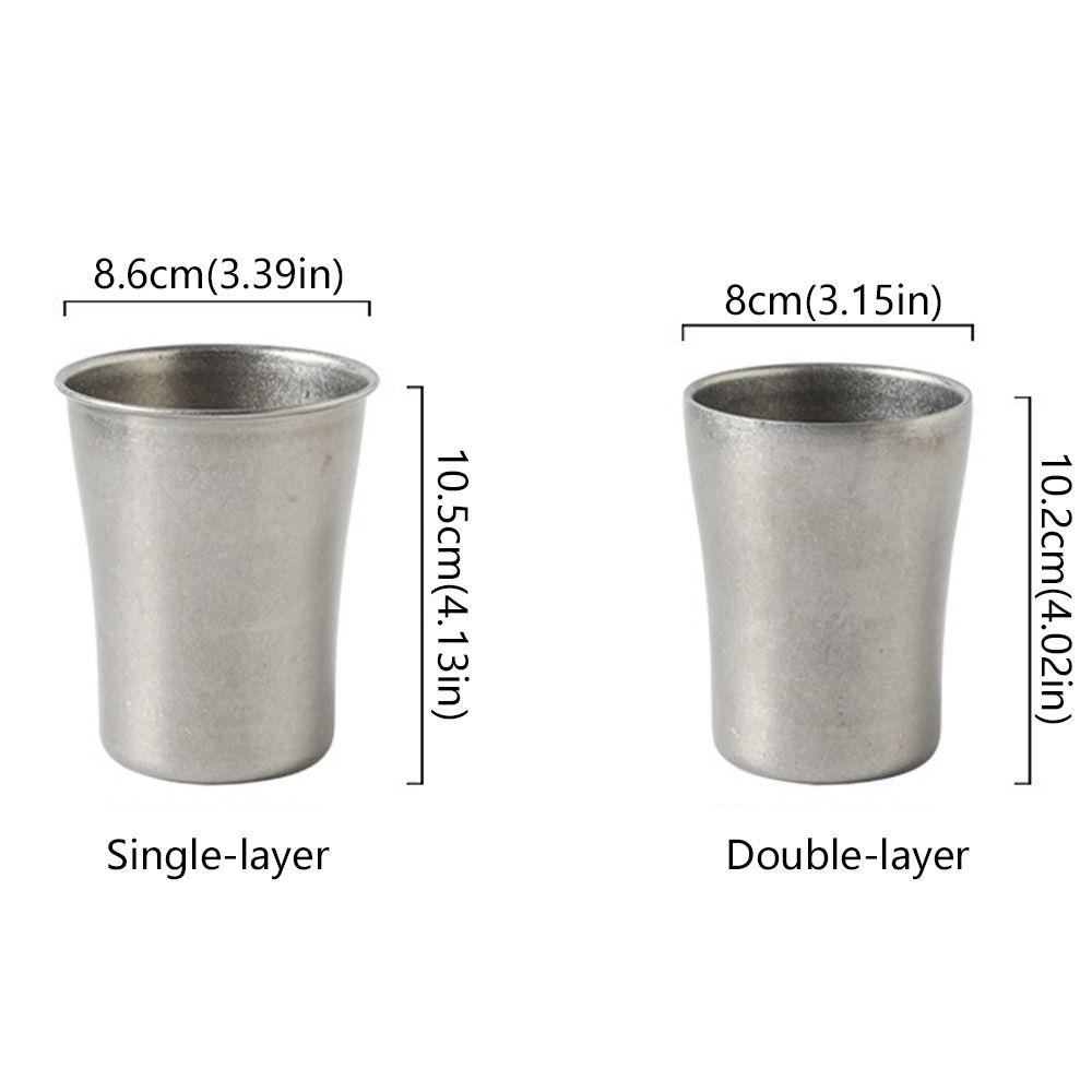 Vintage Coffee Mug Stainless Steel Cold Drink Cup Japanese Style Ice Cream Bowl  Office