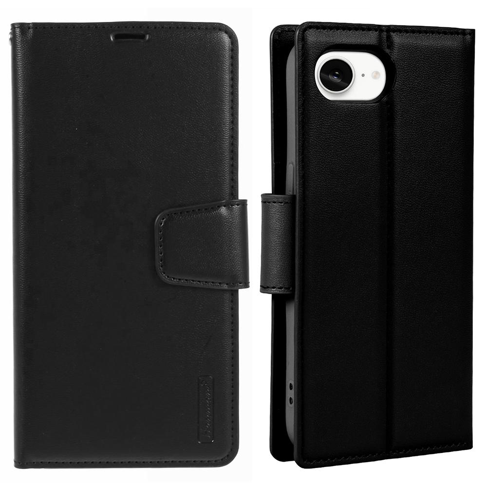HANMAN Mill Series for iPhone 16e Case Wallet Stand PU Leather Phone Cover