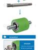 Polyurethane Coated Idler Wheel with Double Head Toothed Belt and Threaded Shaft for Non-Powered Conveyor Systems.