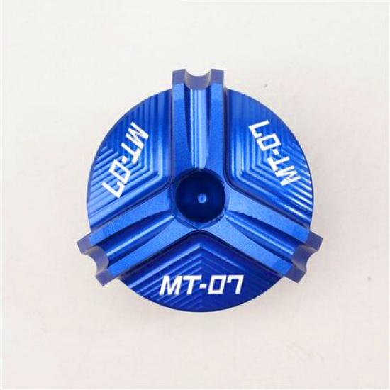 For Yamaha MT07 TRACER MT-07 2014-2022 Motorcycle Cylinder Cover Front Rear Brake Fluid Reservoir Cap Oil Filler