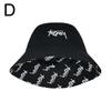 Double-sided Bucket Hat Men Women Summer Basin Cap Hip Hop Graffiti Fishing Fisherman Hat Retro Pattern Packable Sun Protection