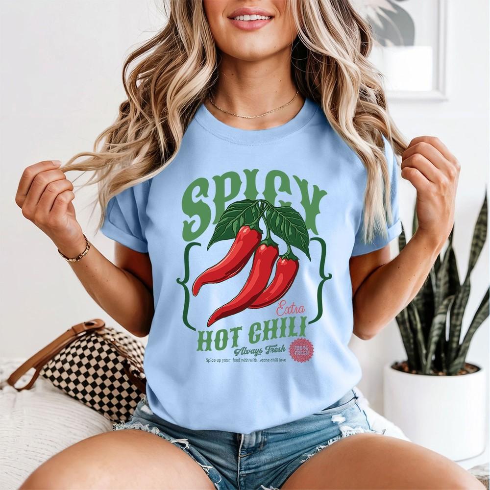 Spicy Hot Chili Peppers Food Unisexs TShirt Graphic Tee 2XL