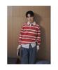 Striped Collar Shirt Red
