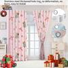 2 Stück Rosa Weihnachtsmann-Element Aufdruck Verdunkelungsvorhänge Mehrere Größen Wohnzimmer Isolierung Feiertagsdekoration, Einfache Montage